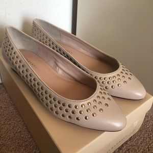Loeffler Randall Studded Leather Flat Wedge
